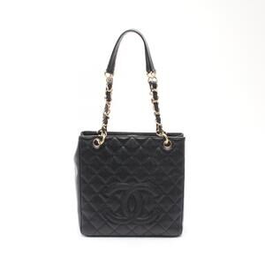 Chanel Matelasse PST Tote Bag Caviar Leather Grained Calfskin Black